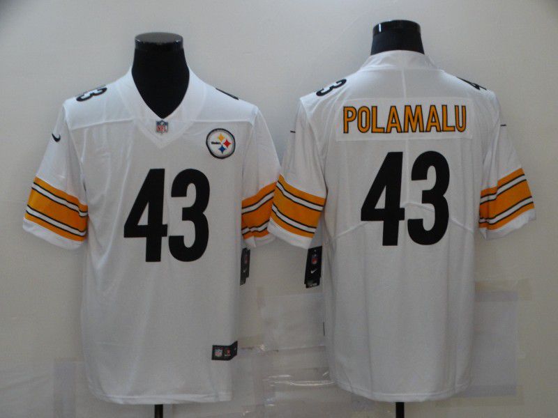 Men Pittsburgh Steelers #43 Polamalu White Nike Vapor Untouchable Limited 2020 NFL Nike Jerseys->pittsburgh steelers->NFL Jersey
